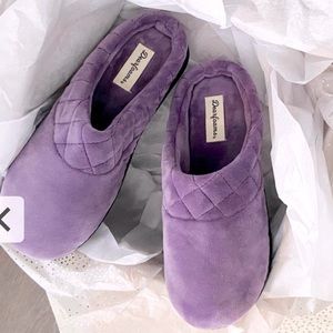 NWT Dearfoams Darcy Microfiber Velour Clog size 7/8